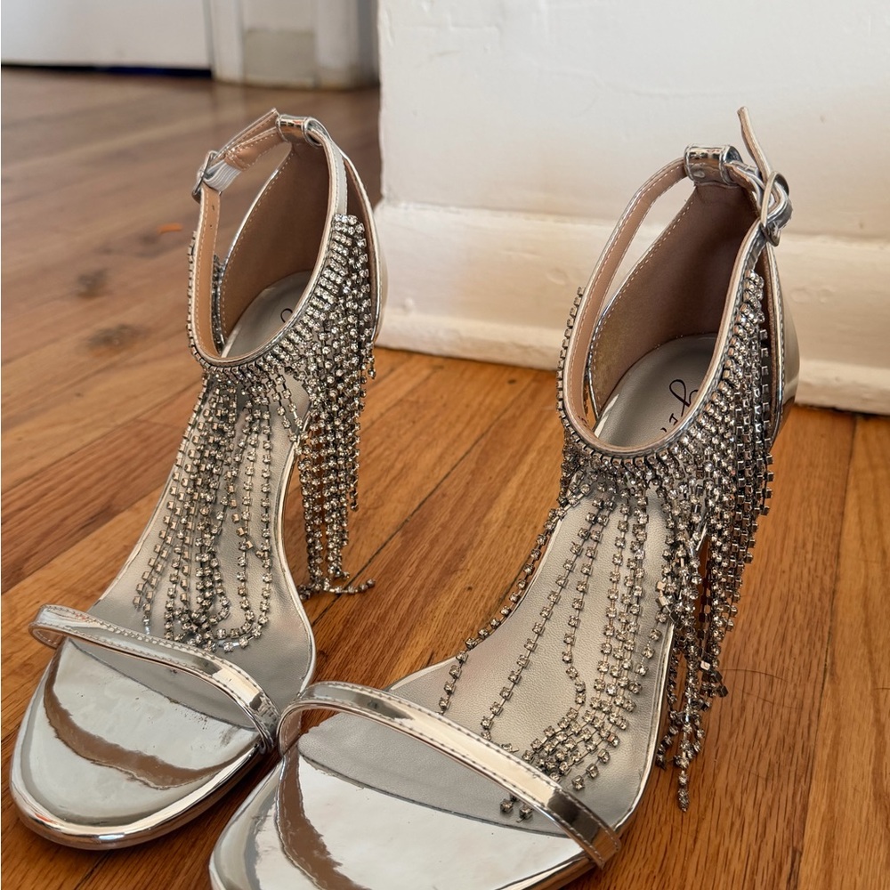 Elegant Silver Women's Heels